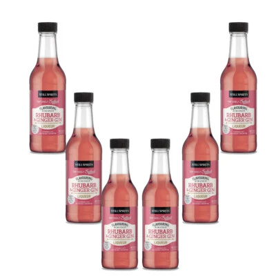6X Still Spirits Rhubarb & Ginger Gin Liqueur and Base 330ml Makes 1 Litre