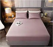 [BoNene] Queen Sheets 1 pc 100% Pure Cotton Fitted Bed Sheet Single Twin Double Queen King Bed Sheet with Elastic Bottom Sheet Cotton Queen Sheet Set (Color : Type 10, Size : 180x200x25cm)
