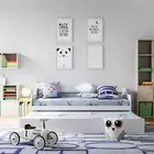Single Bed Trundle Solid Pine Frame Kids Bedroom Furniture - White