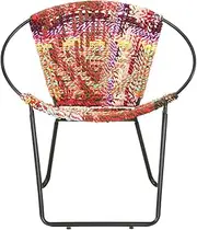 Camping Sunloungers Reclining Patio ChairsCircle Chair Multicolours Chindi Fabric**