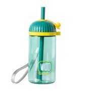 300ML Water Bottle Leakproof Multi-color with Straw Plastic Smoothie Snack Cups for Kid