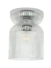 Beacon Lighting Flute 1 Light Batten Fix in Chrome with Clear Glass Shade