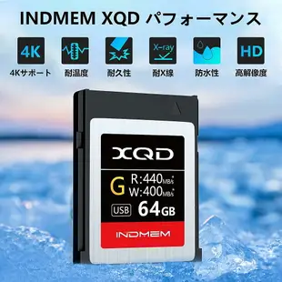 日本 INDMEM XQD 記憶卡 64G 相機 單眼 攝影 Nikon Sony Panasonic Z6 Z7 Z9【小福部屋】