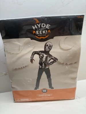 Hyde And Eek Kids Blacklight Glow Skeleton Halloween Costume OSFM 3+