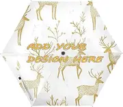 miaozhen Custom UV 50+ automatic umbrella Reindeer White Gold Perfect for Car, Golf and On-Go with pattern case personalized umbrellas for rain windproof car open paraguas