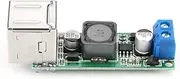 DC-DC Voltage Step Down Power Supply Module, 6-35V to 5V 3A Dual USB, High Conversion Efficiency, Terminal Block Wiring, for Phone Charging