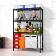 Modular Wire Storage Shelf 900 x 350 x 1800mm Steel Shelving in Black