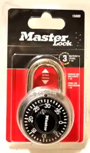 Master Lock® Combination Lock Stainless Steel 1 7/8" Wide Black Dial 1500