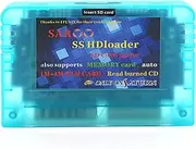 New SAROO SS HDloader Game Reader Cartridge Fast Reading Card Support SD TF Menory Cards Play Games Without CD for Saturn (128GB Elite Blue)