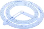 Yardwe Precision Angle Rotary Protractor Round Ruler Set for School Professional Use