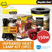 Reptile One Infrared Heat Lamp Kit 150W (3pc)