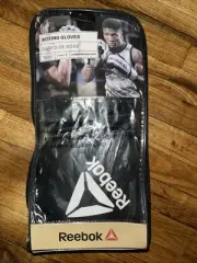 Reebok 16oz Black Padded Adult Boxing Gloves Punch Sparring MMA Training OSFA