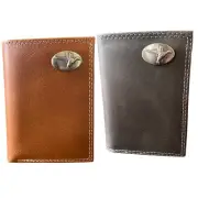 ZEP-PRO Duck Brown/Gray Leather Trifold Passcase Wallet