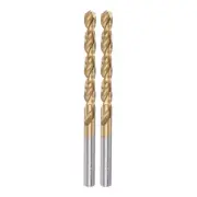 2pcs 6.3mm Titanium Coated M42 High Speed Steel 8% Cobalt (HSS) Twist Drill Bits