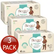 3 x Babylove Beyond Nappy Pants Size 4 Toddler 9-14Kg Unisex Nappies Pad 36 Pack