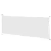 Retractable Baby Gate Safety Pet Dog Fence Enclosure Safe Guard Barrier Stair Security Mesh Puppy Cat Fencing 254cm White