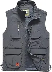 [Generic] Tall Mens Shirt Pofessional Emergency Field Fishing Multi Pocket Vest Scrub Jacket