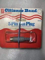 Citizens Band 5 Pin Din Plug Standard Microphone Connector Vintage New Old Stock