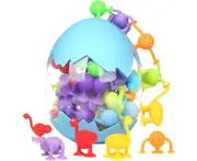 Suction Toys, 36 Pcs Kids Bath Toys Sensory Toys Suction Cup Toys Silicone Building Blocks