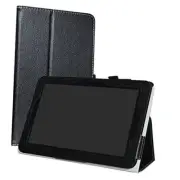 Verizon Ellipsis 10 Case,LiuShan PU Leather Slim Folding Stand Cover for Black