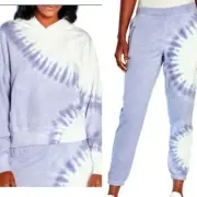 WildFox Tie-Dye Hoodie & Jogger Set Periwinkle white XL New with Tags