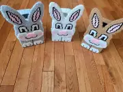 EASTER BUNNY TISSUE BOX COVER - GREY - BRAND NEW