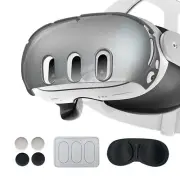 7PCS Tempered Film + Rocker Cap + Crystal Protective Case for Quest 3 VR Headset