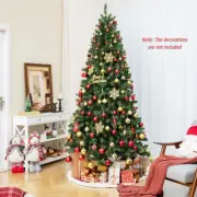 Costway 1.8/2.1/2.4M Christmas Tree with 568/830/1182 PVC Branch Tips and 200...