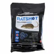 iO Ratshot Blue Rat Mouse Rodent Bait Blocks 250gm