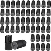 50Pcs Waterproof Wire Electrical Connectors,Outdoor Sealed Wire Connectors,Landscape Wire Connectors,Electrical Nut Caps for Sprinkler Landscape Light Irrigation Valves (Black)