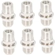 6 Sets Type Coax Cable Connector Kit Screw Type for Satellite Tv Antenna Easy Installation Moisture Resistant Signal Reliable Lightweight Adapter Supplies