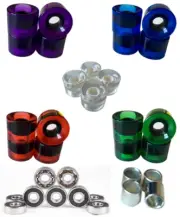 Set of 4 Skateboard Classic Cruiser 60mm Wheels 83A with ABEC 11 Bearings