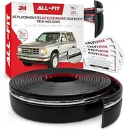 All-Fit Automotive Replacement SBS - Side Body Molding – OEM Grade Black Chrome Trim fits 1983-1990 Chevy S10/S10 Blazer – Easy Install with 3M Automotive Tape (26 Ft)