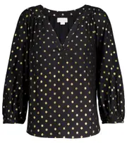 [Velvet] Velvet Maisee polka-dot blouse AU 8 black