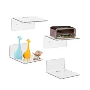 1Pc Acrylic Floating Shelves Wall Shelves Small Clear Shelf For Smart Speaker CR