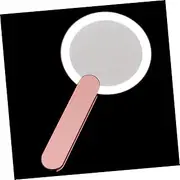 ELAYARD 1Pc Portable LED Makeup Mirror Mini Handheld Vanity Mirror for Outdoor Use Present for Routine Distortion Reflection Compact Convenient