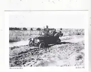 *Texas Postcard-"Vehicle Stuck in The Mud" (Dog In Front Seat)-El Paso- {+TX2}+
