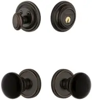 Grandeur GEOCOV_SP_ESET_238 Georgetown Solid Brass Rose Single - Bronze