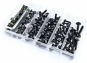 Motorcycle Fairing Bolt Kit Complete Fairing Bolt Screws Kit for Suzu&ki for GSXR600 for GSXR750 for GSXR1000 for GSX1300R for SV650 for SV1000 for SFV650 for DL650(Black)