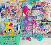 NEW SHIMMER SHINE KIDS EASTER TOY GIFT BASKET BOOKS ART TOYS PLAY SET PUZZLES