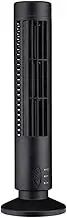 Justivana New USB Tower Fan Bladeless Fan Tower Electric Fan Mini Vertical Air Conditioner, Bladeless Standing Fan Black