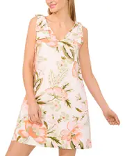CeCe V Neck A Line Dress