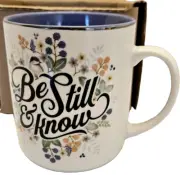 Large Ceramic Coffee & Tea Bible Verse Mug for Women: Be Still & Know - Psalm 48
