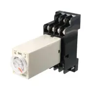 DC 24V H3Y-4 0-30S 4PDT 14 Pins Power on Time Delay Relay w Socket