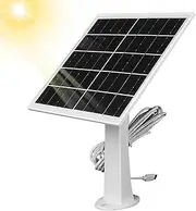 USB C Solar Panel | Camera Solar Panel with 360 Degree Adjustable Mounting | Type-C Portable Charger Accessories 9.84ft Cable Power Supplies for Phones, Battery & Camping