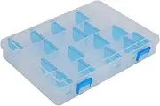 Small Tackle Box, Plastic Fishing Lures Storage Single Layer Transparent Removable Compartment Fishing Box, Lightweight Easy To Carry Plastic Tray for Sto