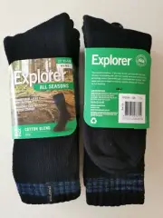 Explorer 6/9 Pack All Seasons Working Tough Cotton Crew Socks size 6-10 11-14