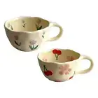 Ceramic Coffee Mug Breakfast Mug Coffee Mug with Flower for Hotel Office Bar