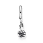 Genuine THOMAS SABO Single Creole with Midnight Rose Pendant