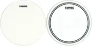 Evans Genera Dry Coated Snare Head - 14 inch + Evans B12EC2S Value Bundle